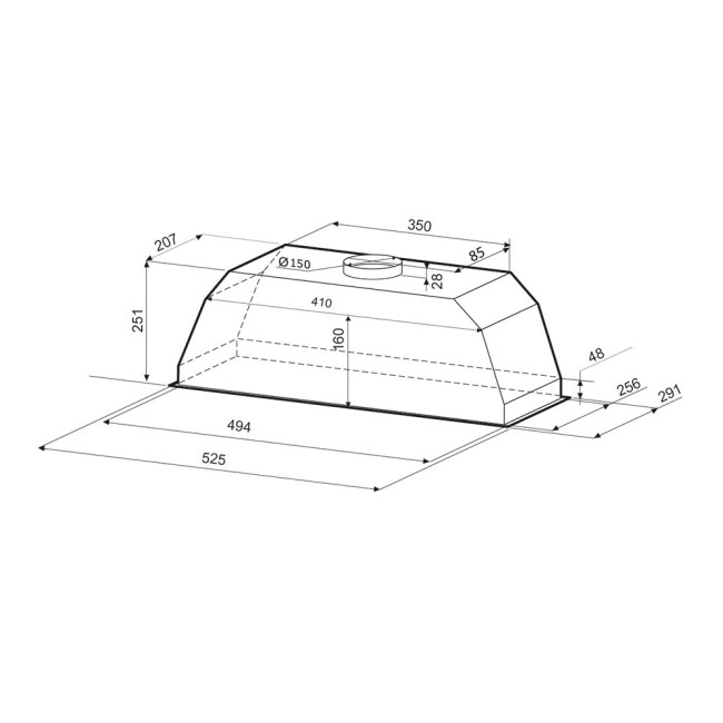 Встраиваемая вытяжка Kronasteel AMELI 600 BLACK PB Встраиваемая вытяжка Kronasteel AMELI 600 BLACK PB
