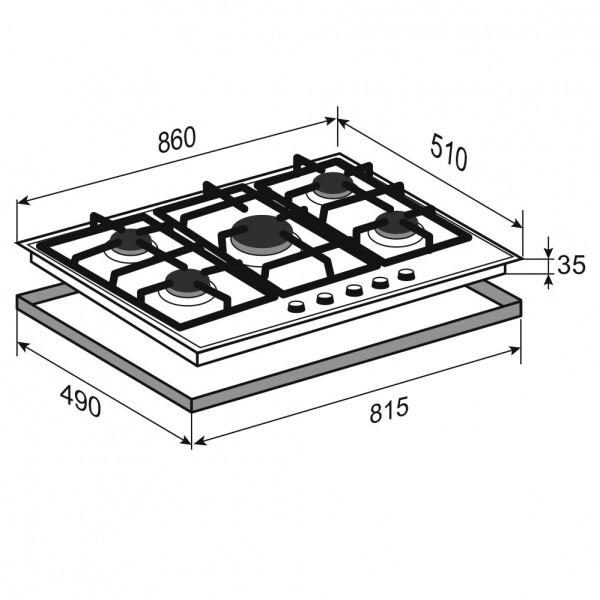 Встраиваемая газовая варочная панель Zigmund & Shtain GN 258.91 S Встраиваемая газовая варочная панель Zigmund & Shtain GN 258.91 S