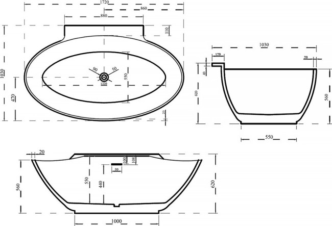 Акриловая ванна Abber AB9237