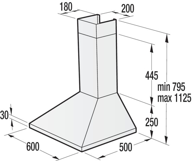 Каминная вытяжка Gorenje WHC 623 E16 W Каминная вытяжка Gorenje WHC 623 E16 W