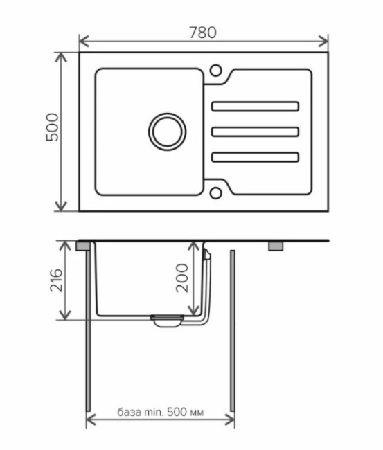 Кухонная мойка Tolero TG-780