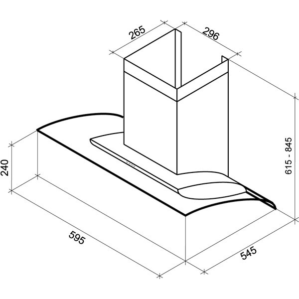 Каминная вытяжка Shindo Aliot PS 60 W/OG 3ETC
