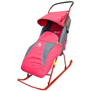 Санки-коляска Ника Тимка 2 Комфорт (Т2К) малиновый