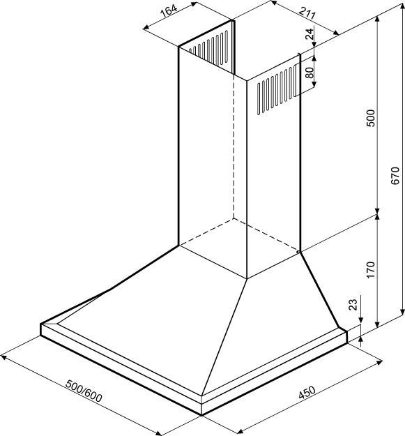 Каминная вытяжка Kronasteel Bella PB 500 white