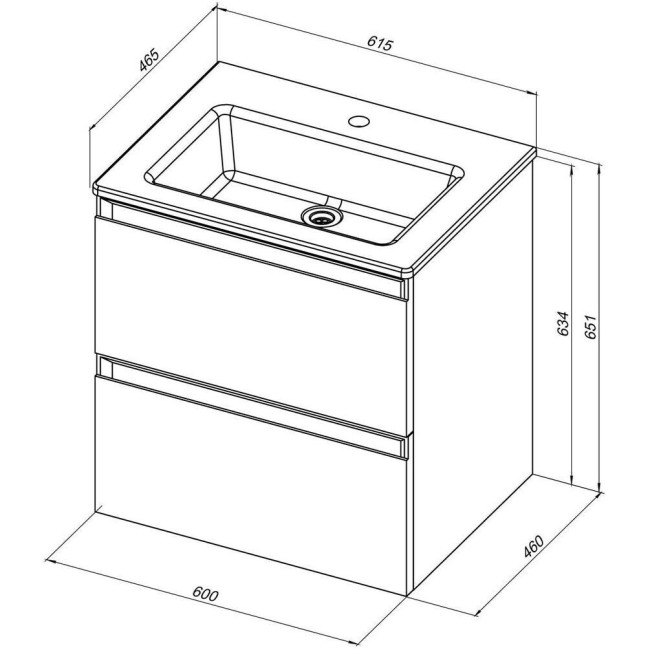 Тумба ALLEN BRAU ECLIPSE 61, white matt (1.E1001.WM) Тумба ALLEN BRAU ECLIPSE 61, white matt (1.E1001.WM)