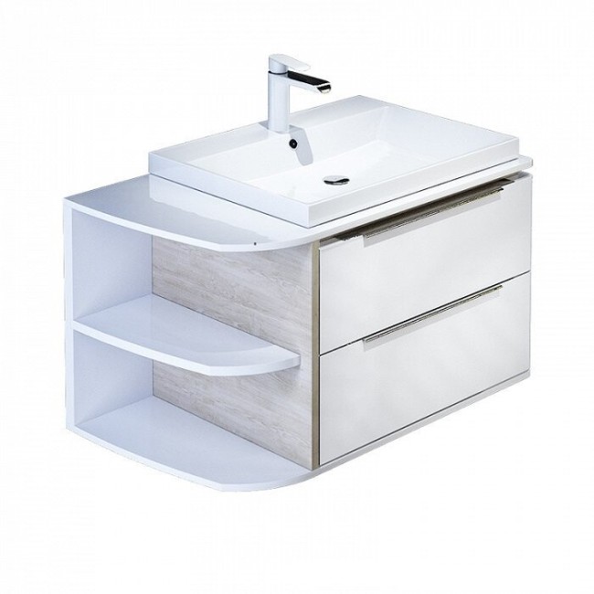 Тумба с умывальником Iddis Calipso CAL80W0i95 белый/под дерево Тумба с умывальником Iddis Calipso CAL80W0i95 белый/под дерево