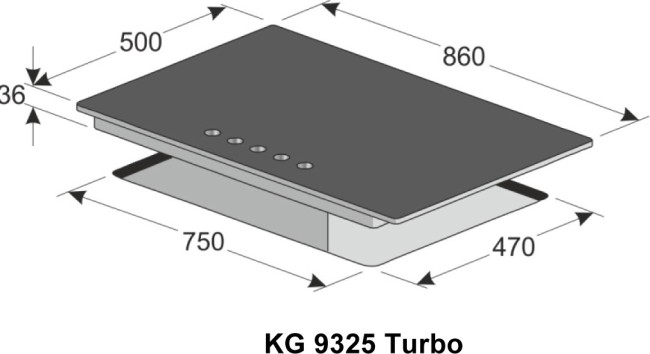 Встраиваемая газовая варочная панель Kaiser KG 9325 ElfEm Turbo Встраиваемая газовая варочная панель Kaiser KG 9325 ElfEm Turbo