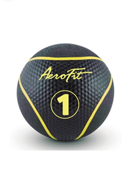 Набивной мяч AeroFit AFMB1 черный/желтые полоски Набивной мяч AeroFit AFMB1 черный/желтые полоски