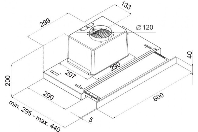 Встраиваемая вытяжка Maunfeld Ouse Glass 60 (C) черный/черное стекло Встраиваемая вытяжка Maunfeld Ouse Glass 60 (C) черный/черное стекло