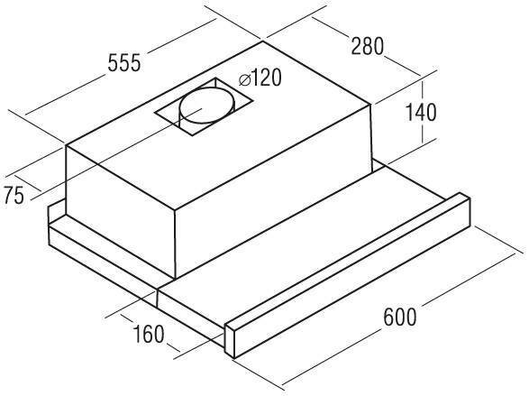 Встраиваемая вытяжка Cata TF 2003 600 negra