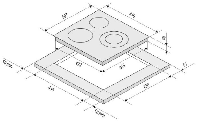 Встраиваемая электрическая варочная панель Krona Delizia 45 WH