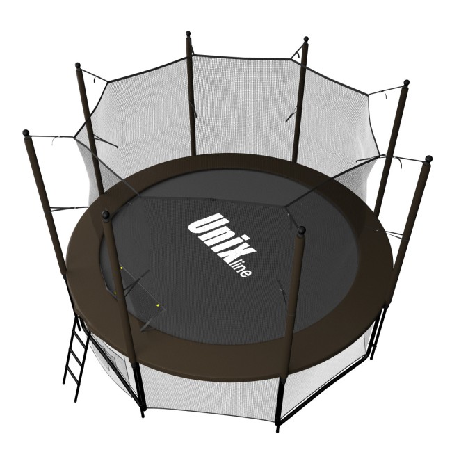 Батут Unix Line 8 ft inside black/brown