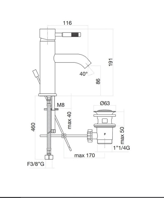 Смеситель для раковины Fiore Xenon 44NN5283