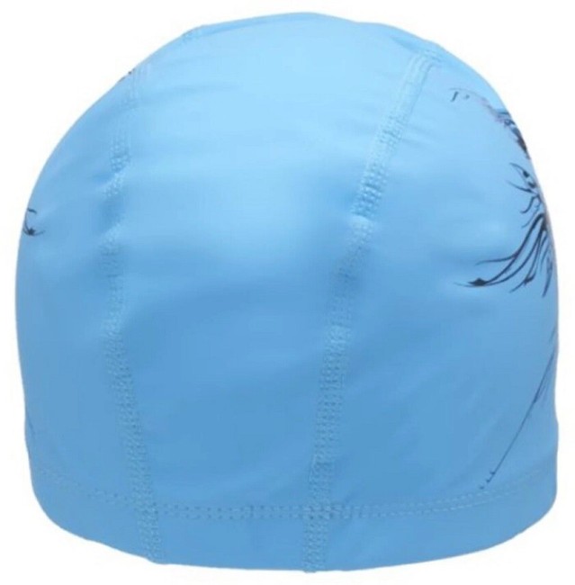 Шапочка для плавания Atemi PU302 голубой принт Шапочка для плавания Atemi PU302 голубой принт