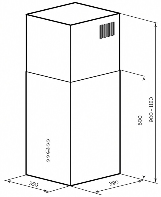 Каминная вытяжка Lex Alto 400 White