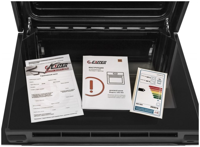 Встраиваемый электрический духовой шкаф Exiteq EXO-404 black Встраиваемый электрический духовой шкаф Exiteq EXO-404 black