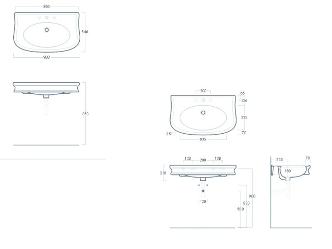 Раковина Simas LANTE (LA11/1 hole) белый