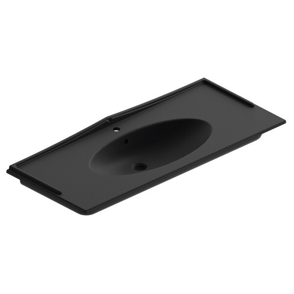 Раковина для тумбы Berloni Bagno QUADRA VINTAGE (LAVQAVINCXR58190) черный матовый