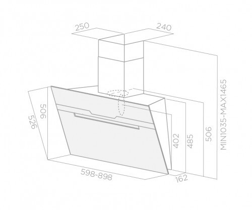 Каминная вытяжка Elica Majestic WH/A/90