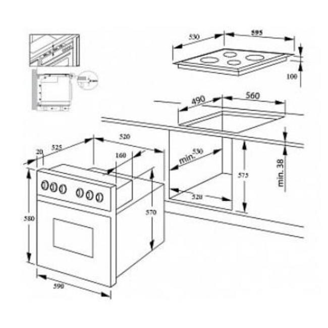 Встраиваемая газовая варочная панель Ricci RGN-EL5008IX