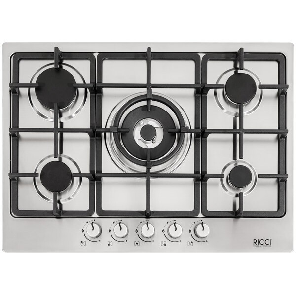 Встраиваемая газовая варочная панель Ricci RGN-EL5008IX