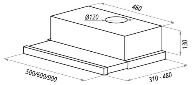 Встраиваемая вытяжка Maunfeld VSH 50 black Встраиваемая вытяжка Maunfeld VSH 50 black
