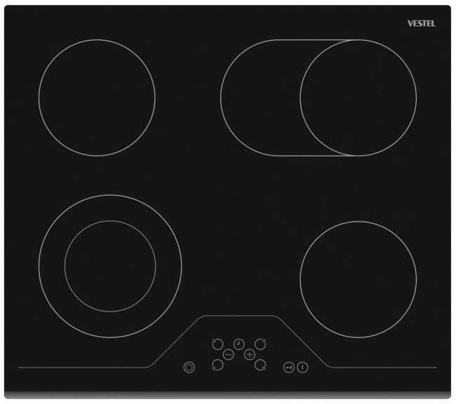 Встраиваемая электрическая варочная панель Vestel VH64E351B Встраиваемая электрическая варочная панель Vestel VH64E351B