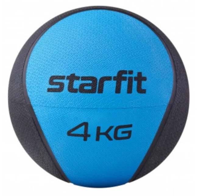 Медбол Starfit GB-702 4 кг, синий Медбол Starfit GB-702 4 кг, синий