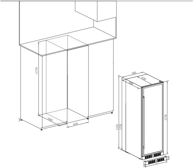 Винный шкаф Temptech WP180DCS Винный шкаф Temptech WP180DCS