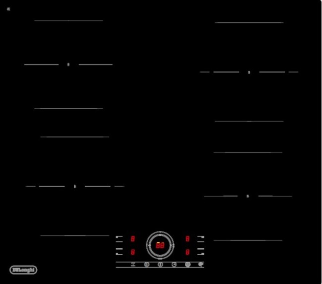 Встраиваемая индукционная варочная панель Delonghi Elettra 4B0P CR