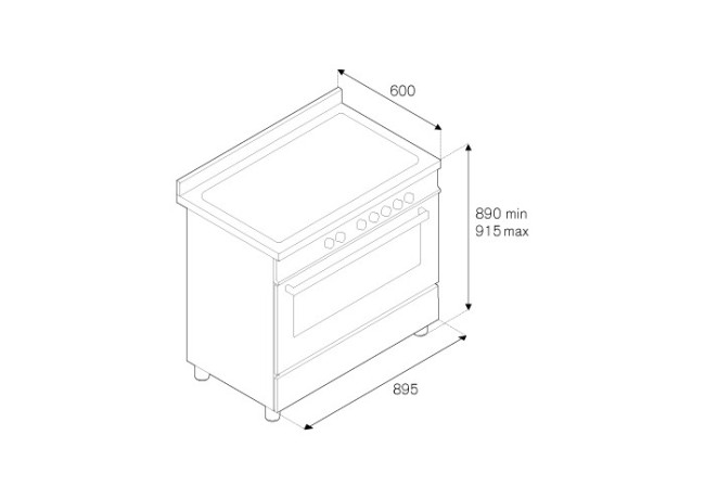 Комбинированная плита Bertazzoni HER90 6 MFE S NET
