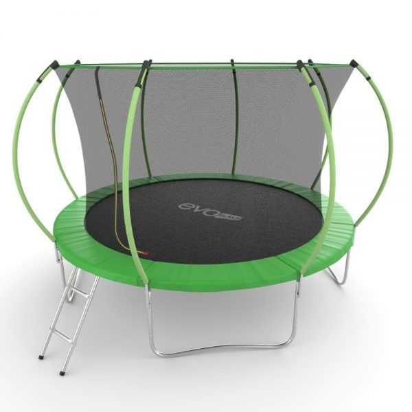 Батут Evo Jump Internal 12ft Green с внутренней сеткой и лестницей