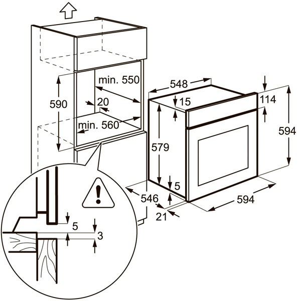 Встраиваемый электрический духовой шкаф Electrolux EOB 98751 AX