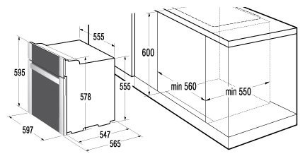 Встраиваемый электрический духовой шкаф Korting OKB 760 FN