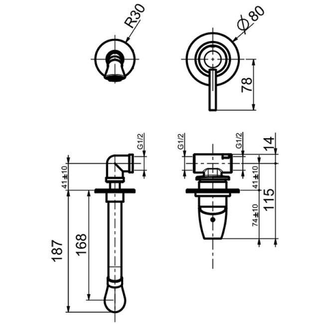 Встраиваемый смеситель для раковины Webert Opera moderna OE830606015 Встраиваемый смеситель для раковины Webert Opera moderna OE830606015