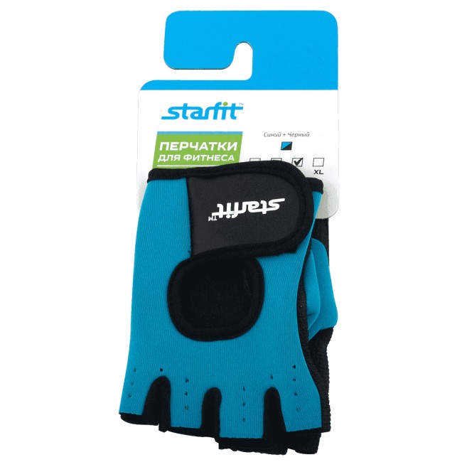 Перчатки для фитнеса Starfit SU-107 синий/черный L Перчатки для фитнеса Starfit SU-107 синий/черный L