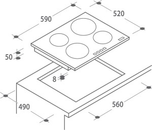 Встраиваемая индукционная варочная панель Candy CI 640 C