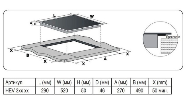 Встраиваемая электрическая варочная панель EVELUX HEV 321 B