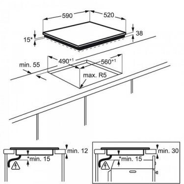 Встраиваемая электрическая варочная панель Electrolux EHV 56240 AK