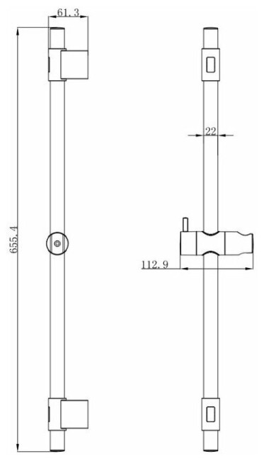 Душевая штанга Milardo Simp (SIM6500M17)