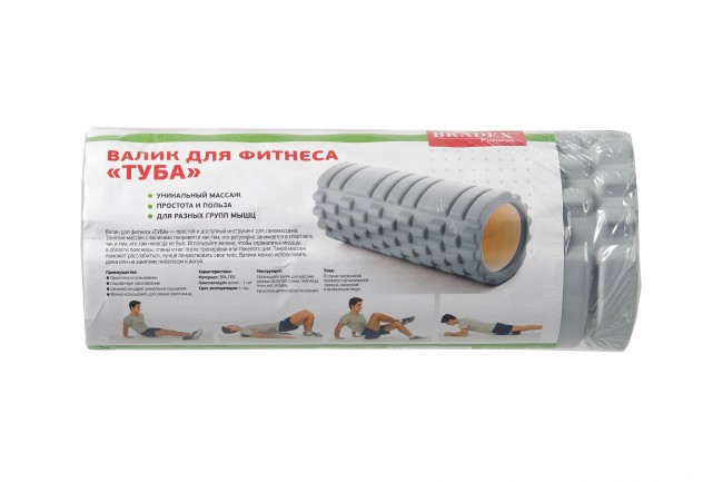 Валик для фитнеса Bradex ТУБА SF0335 серый Валик для фитнеса Bradex ТУБА SF0335 серый