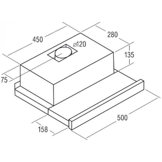 Встраиваемая вытяжка Cata TF 5260 GBK Встраиваемая вытяжка Cata TF 5260 GBK