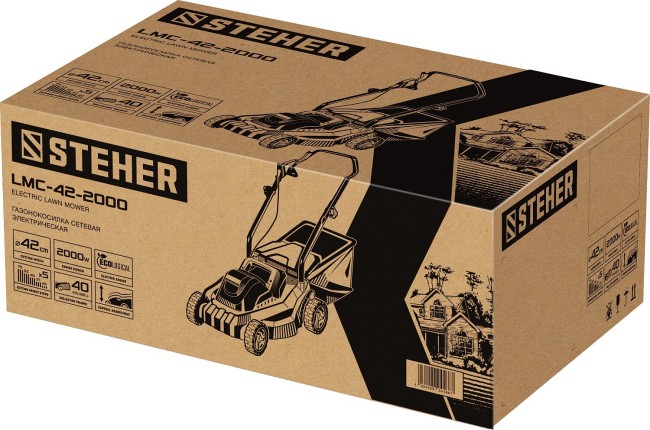 Газонокосилка сетевая STEHER LMC-42-2000 Газонокосилка сетевая STEHER LMC-42-2000