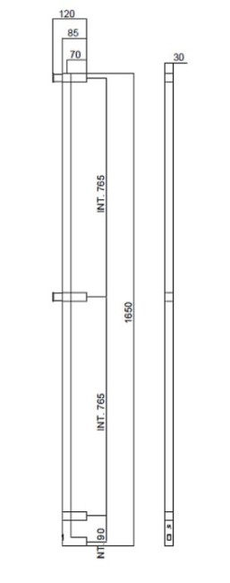 Полотенцесушитель электрический Margaroli 666MBB-1650 Полотенцесушитель электрический Margaroli 666MBB-1650