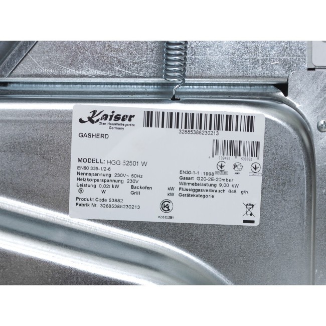 Газовая плита Kaiser HGG 52502 W Eco