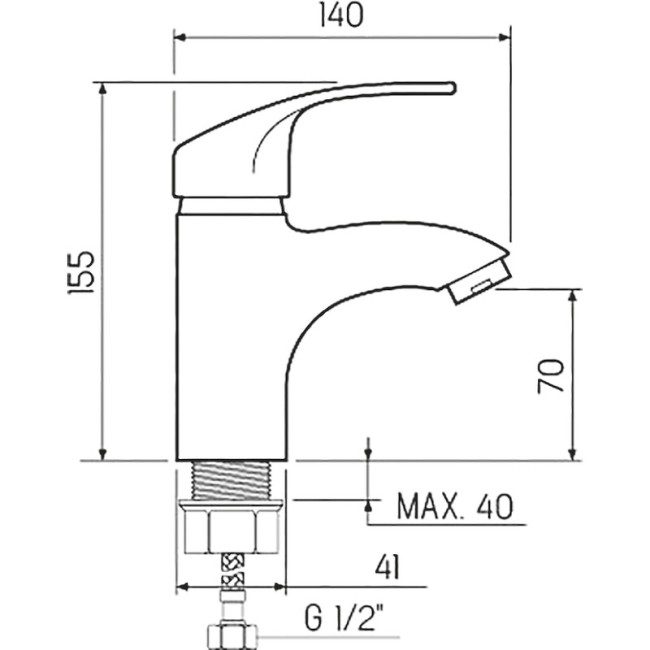 Смеситель для раковины РМС SL85-001F Смеситель для раковины РМС SL85-001F