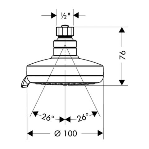 Верхний душ Hansgrohe Croma 100 Vario 27441000