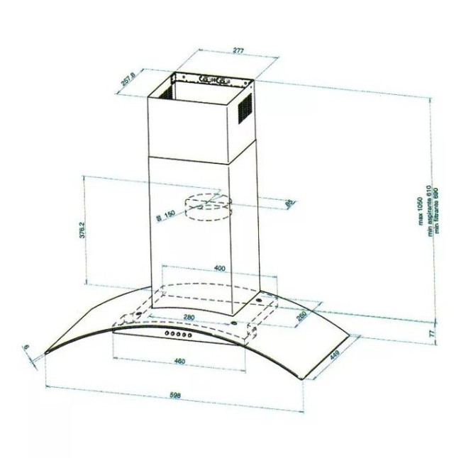 Каминная вытяжка Hotpoint-Ariston HGA 6.8 ADI X/HA Каминная вытяжка Hotpoint-Ariston HGA 6.8 ADI X/HA