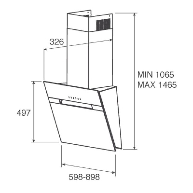 Каминная вытяжка Jetair Bonny BL 60 A