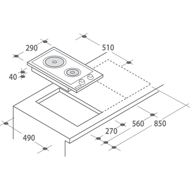 Встраиваемая электрическая варочная панель Candy CDH 32/1 X